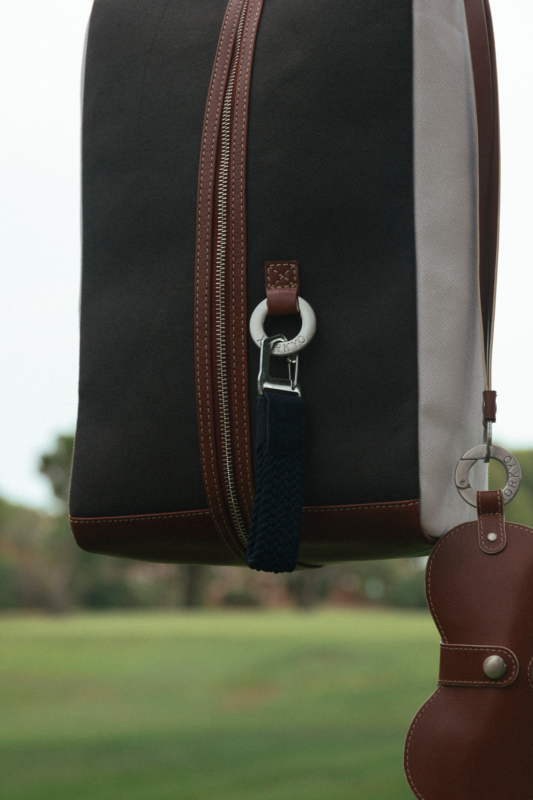 Carya braided keyring navy